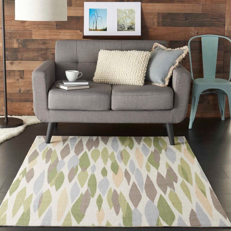 Egypt Power Loom Green Violet Rug thumbnail 2