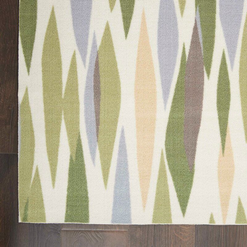 Egypt Power Loom Green Violet Rug thumbnail 4