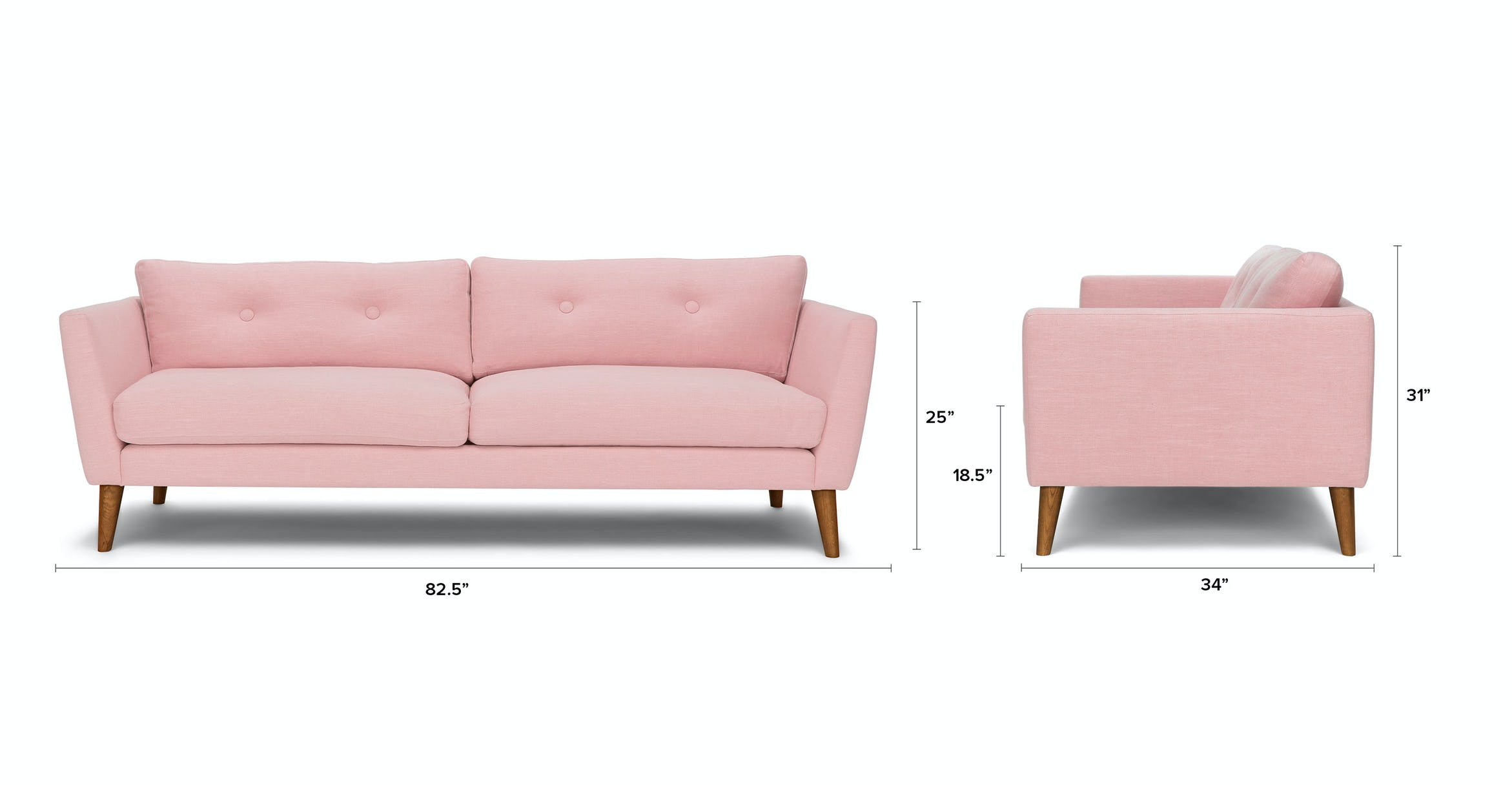 Emil Quartz Rose Sofa thumbnail 5