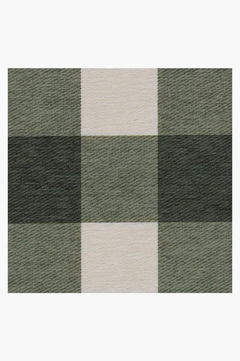 Buffalo Plaid Green & White Rug-8'x10' thumbnail 3