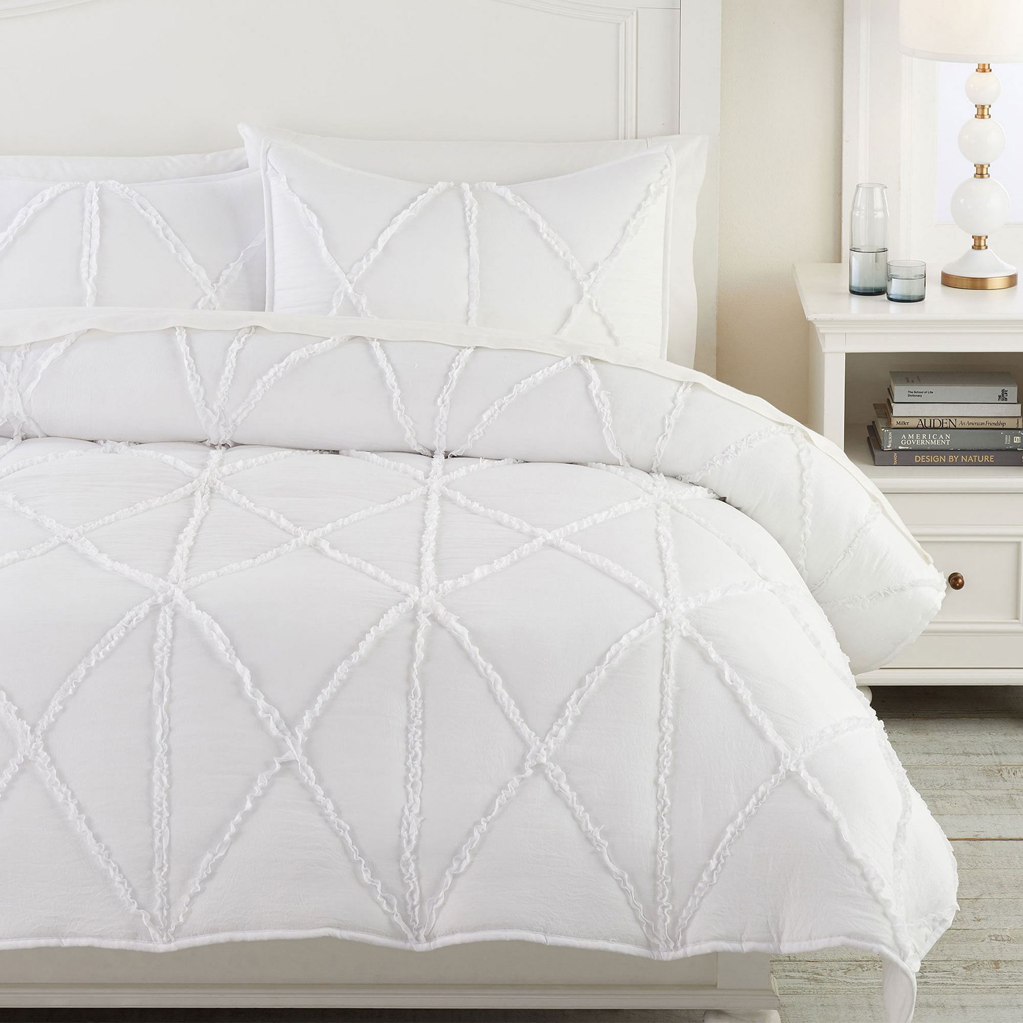 Recycled Microfiber Casual Ruffle Quilt & Sham No Insert-26"X20" thumbnail 2