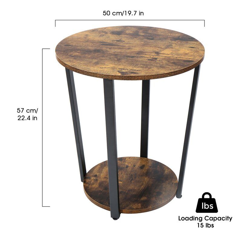 Leis Floor Shelf End Table with Storage thumbnail 4