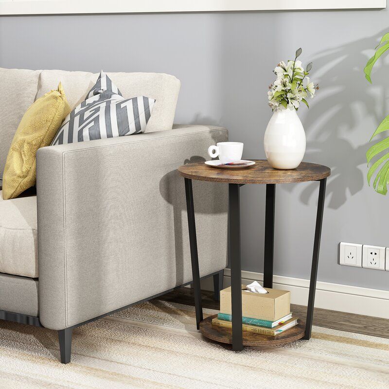 Leis Floor Shelf End Table with Storage thumbnail 5