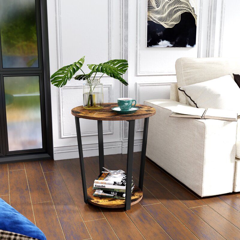 Leis Floor Shelf End Table with Storage thumbnail 6