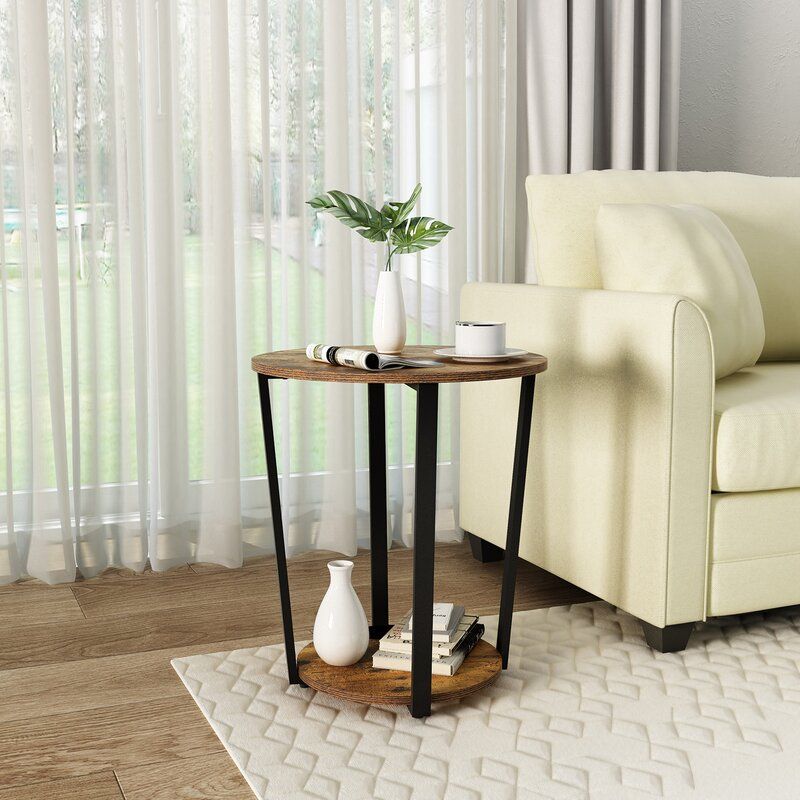 Leis Floor Shelf End Table with Storage thumbnail 8
