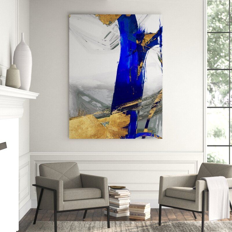 Indigo Abstract IV by PI Studio un frame 54''x72'' thumbnail 3
