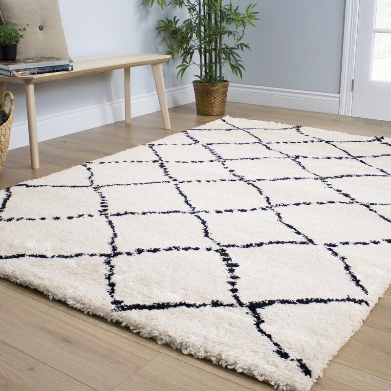 Lydon Geometric Ivory Black Area Rug-7'10''x10'10'' thumbnail 2
