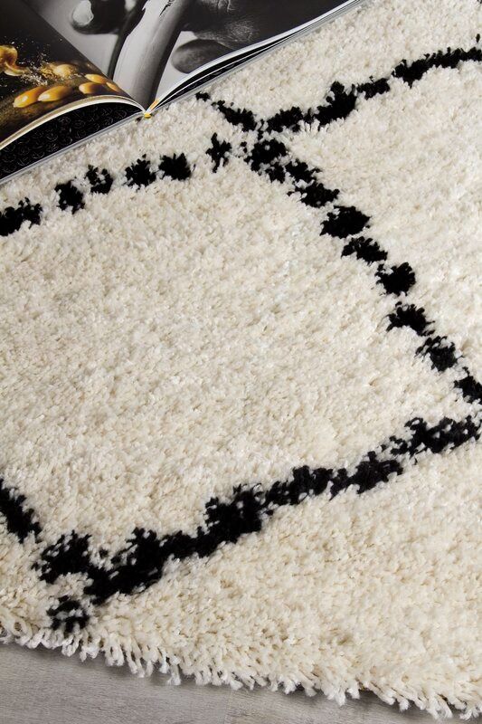 Lydon Geometric Ivory Black Area Rug-7'10''x10'10'' thumbnail 3