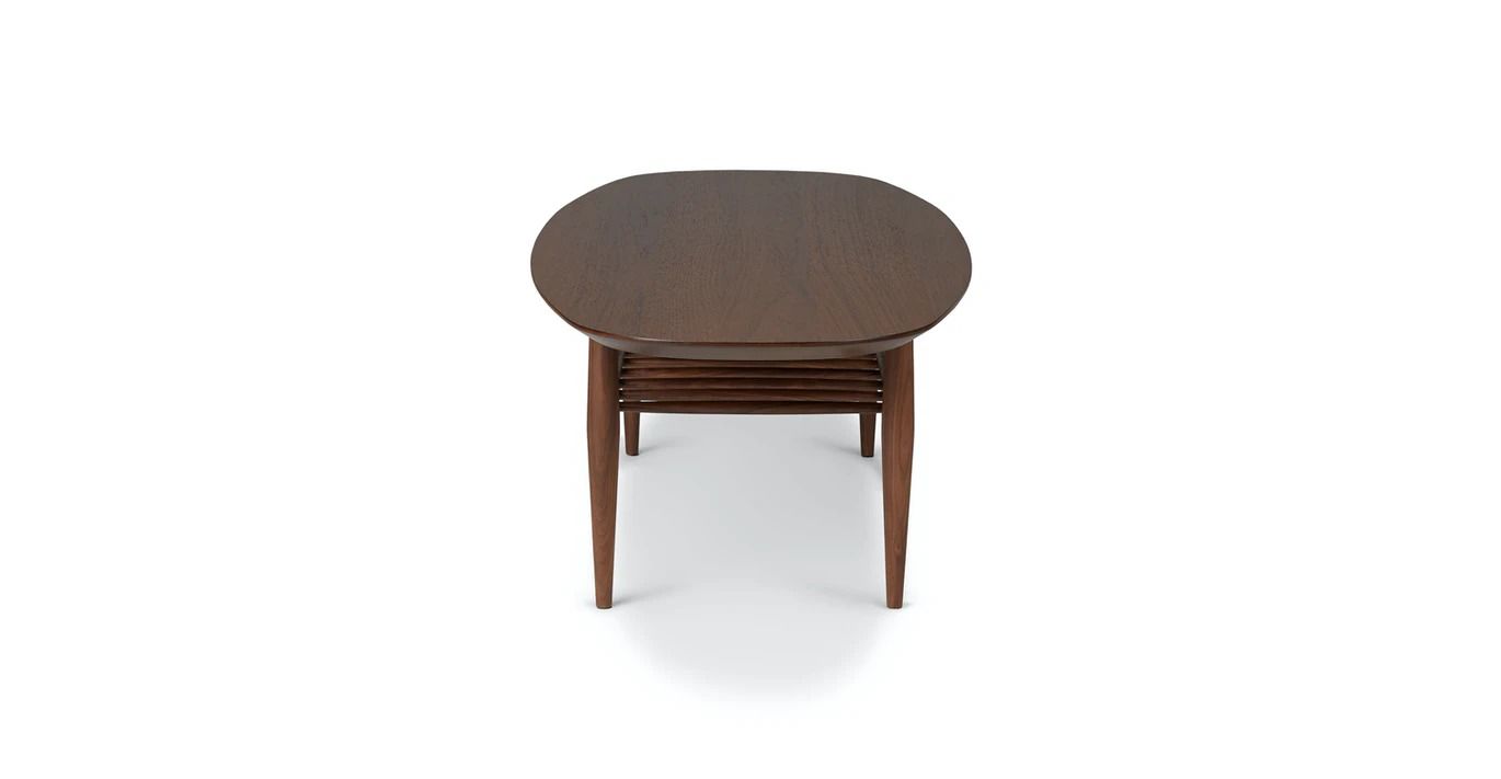 Lenia Walnut Oval Coffee Table thumbnail 4