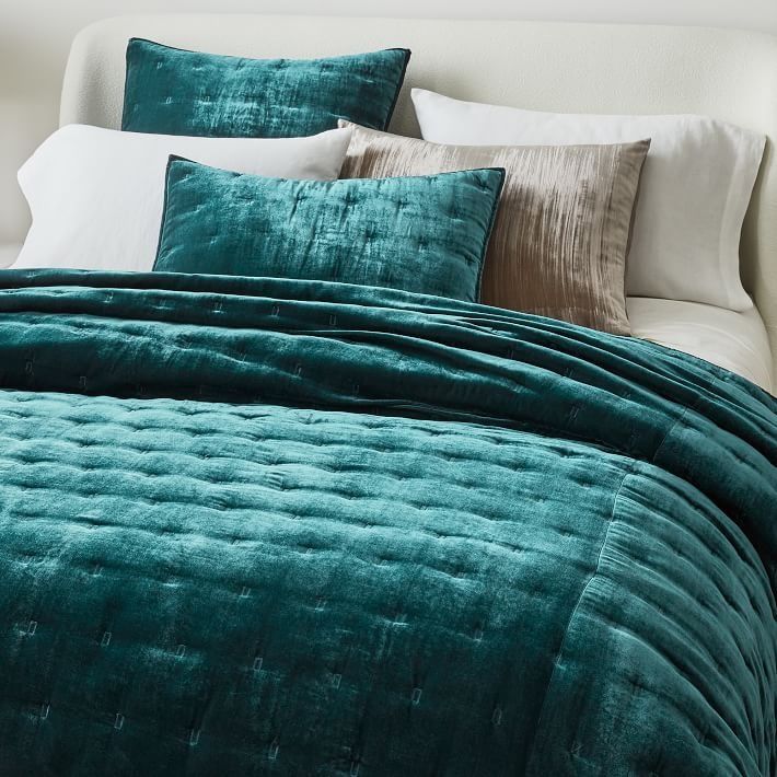 Lush Velvet Tack Stitch Sham with insert thumbnail 2