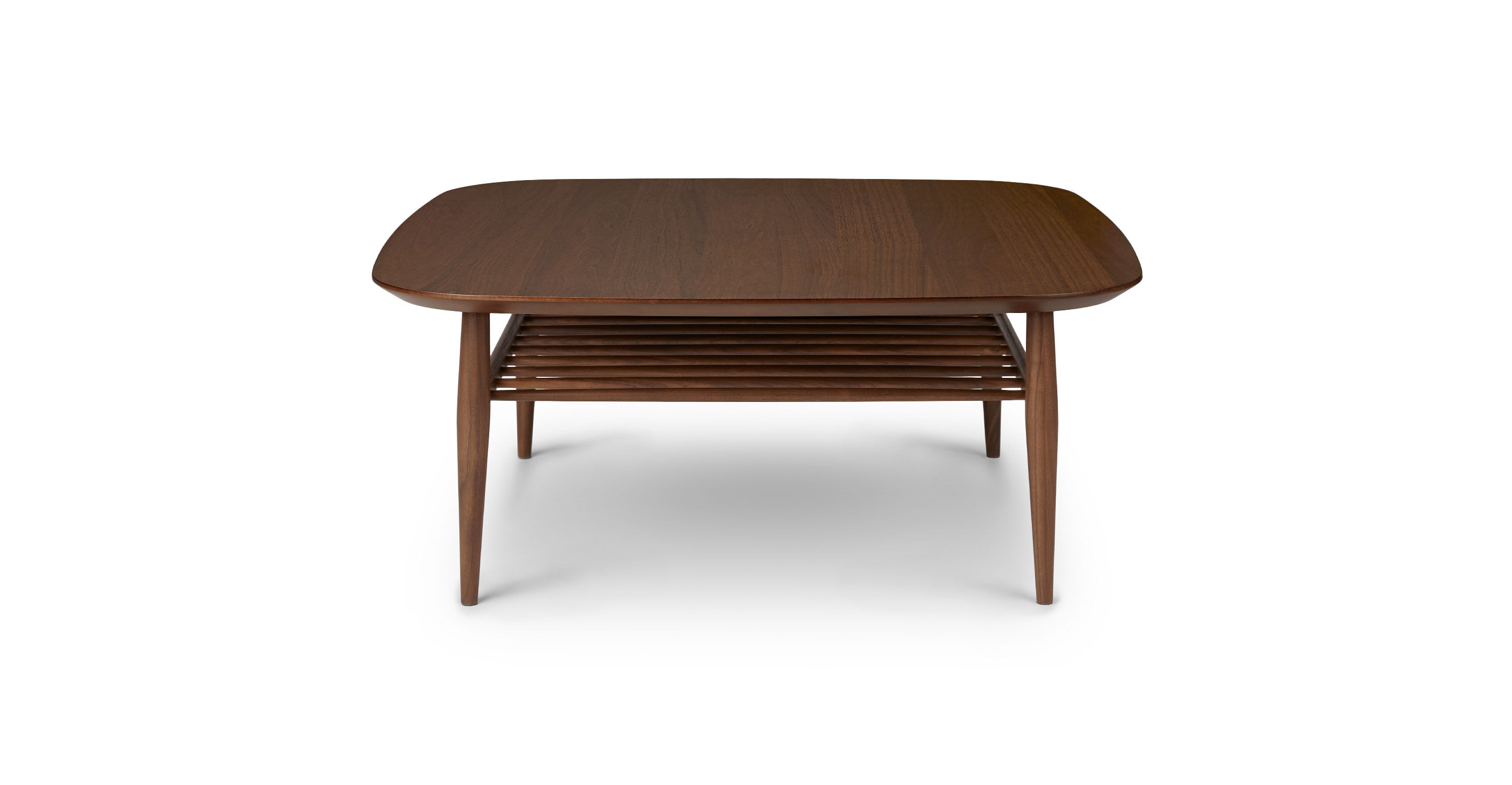 Lenia Walnut Square Coffee Table thumbnail 2