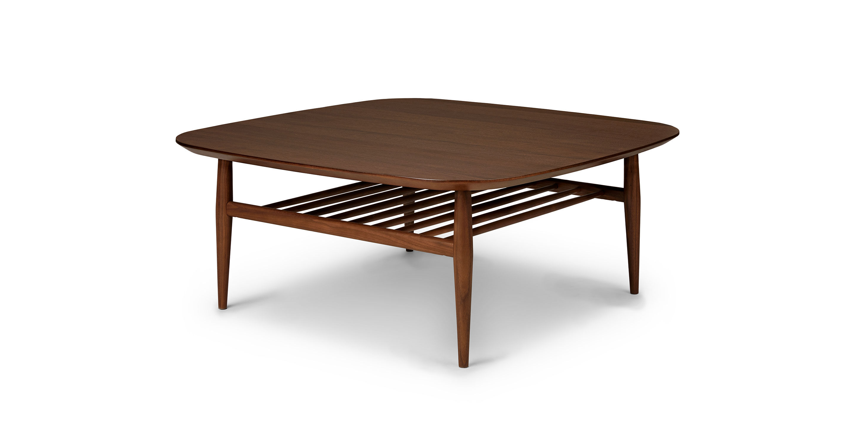 Lenia Walnut Square Coffee Table thumbnail 3