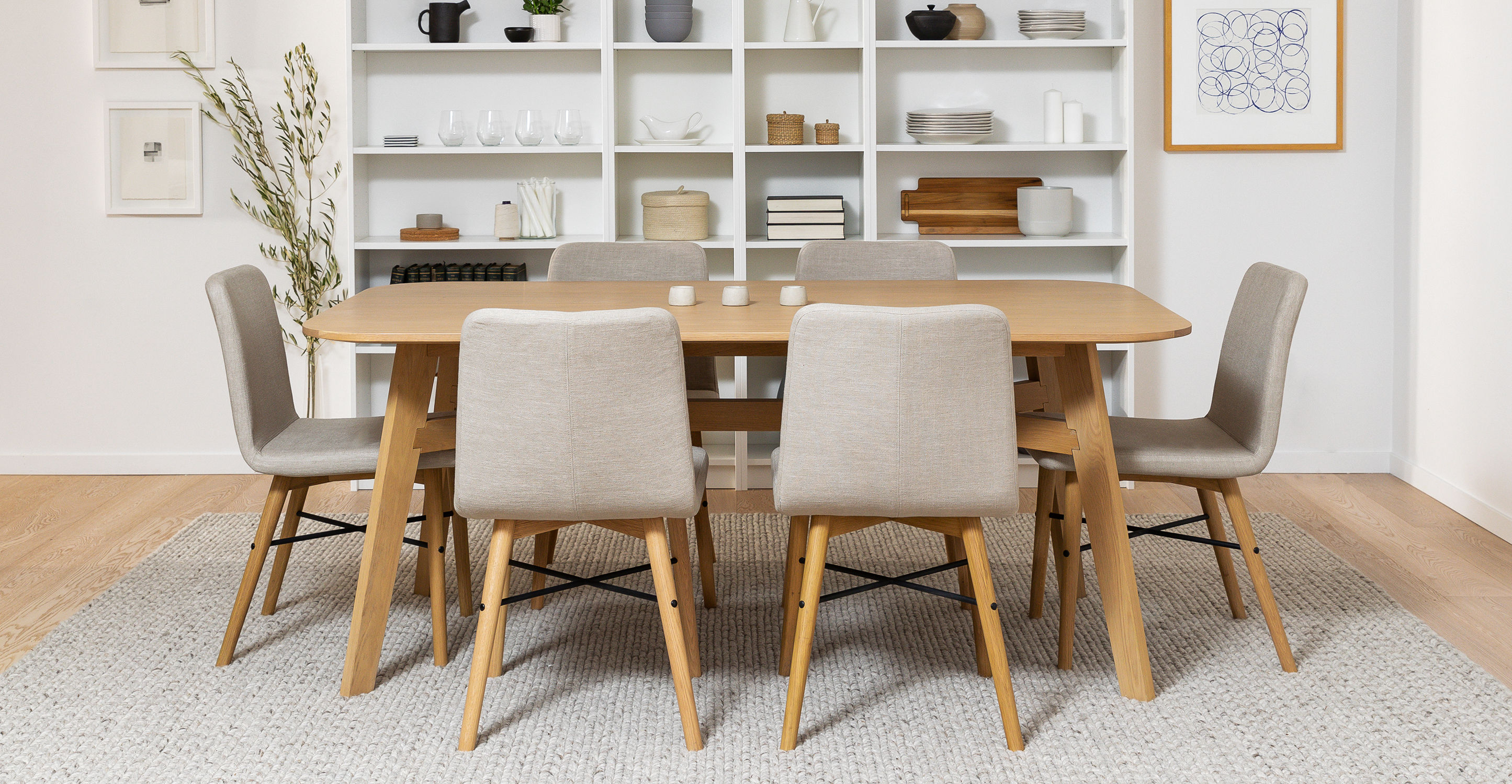 Ventu Light Oak Dining Table For 6 thumbnail 2