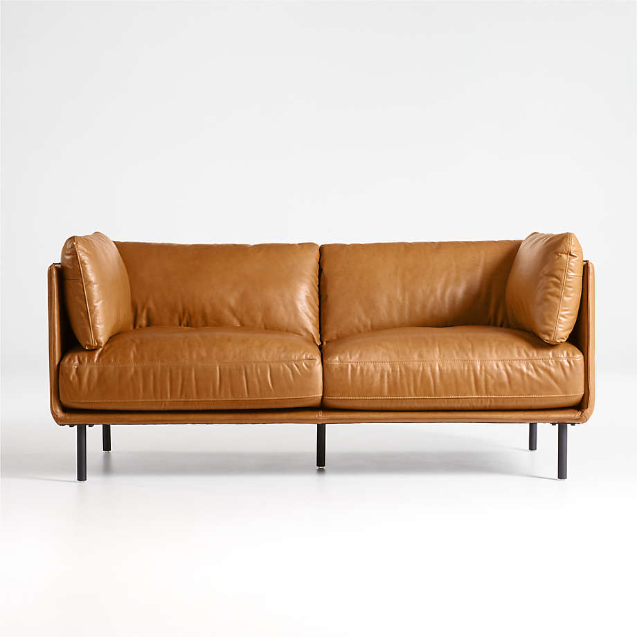Wells Leather Apartment Sofa thumbnail 2
