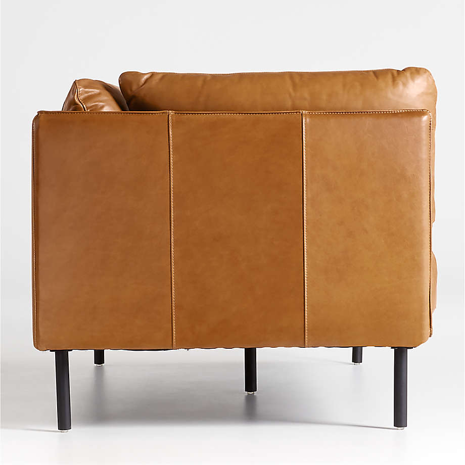 Wells Leather Apartment Sofa thumbnail 3