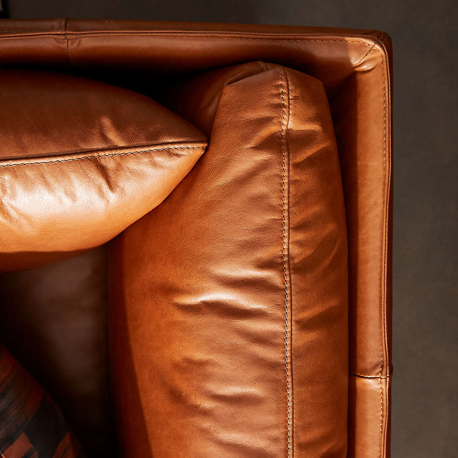 Wells Leather Apartment Sofa thumbnail 4