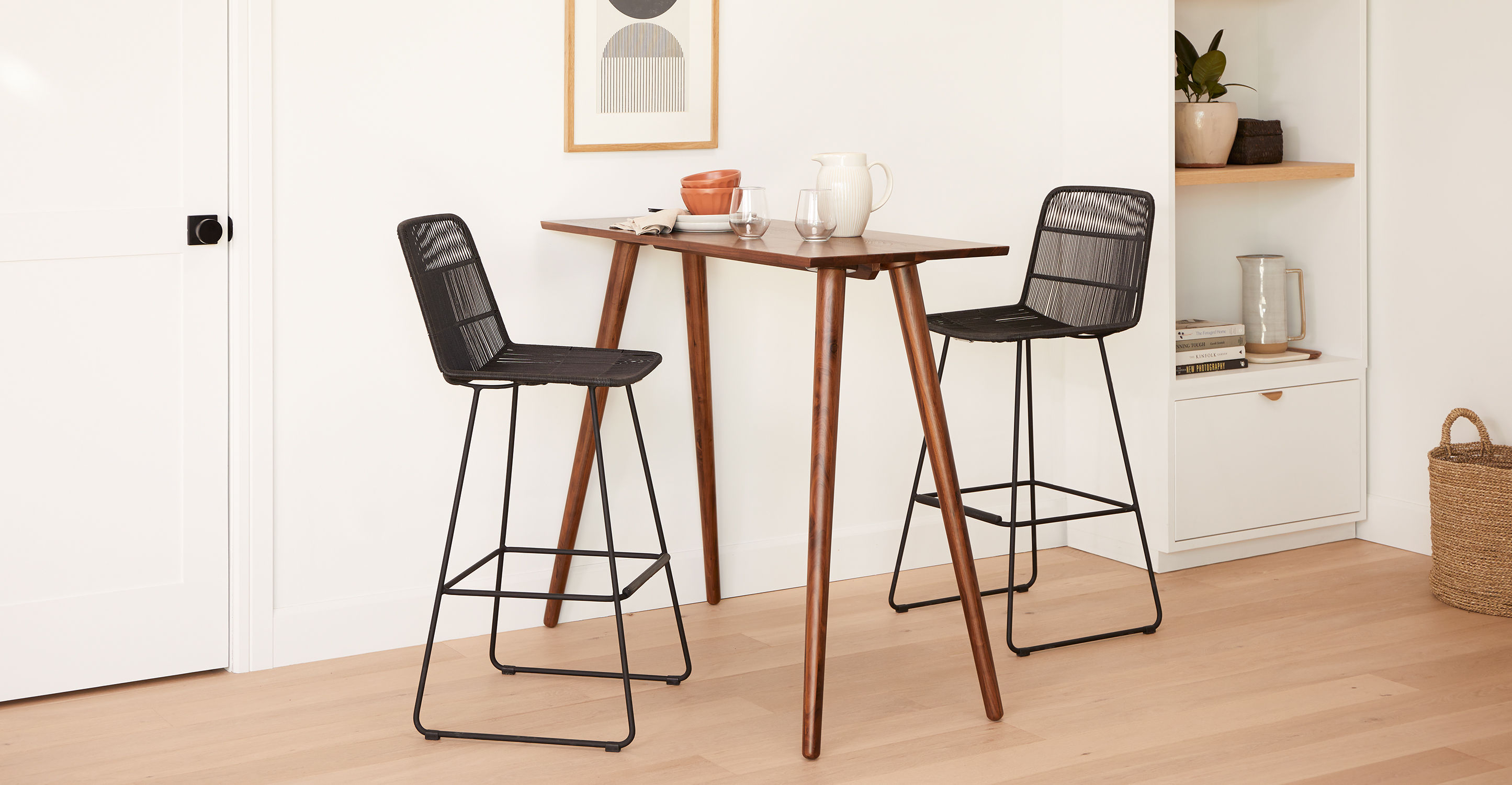 Seno Walnut Rectangular Bar Table thumbnail 2