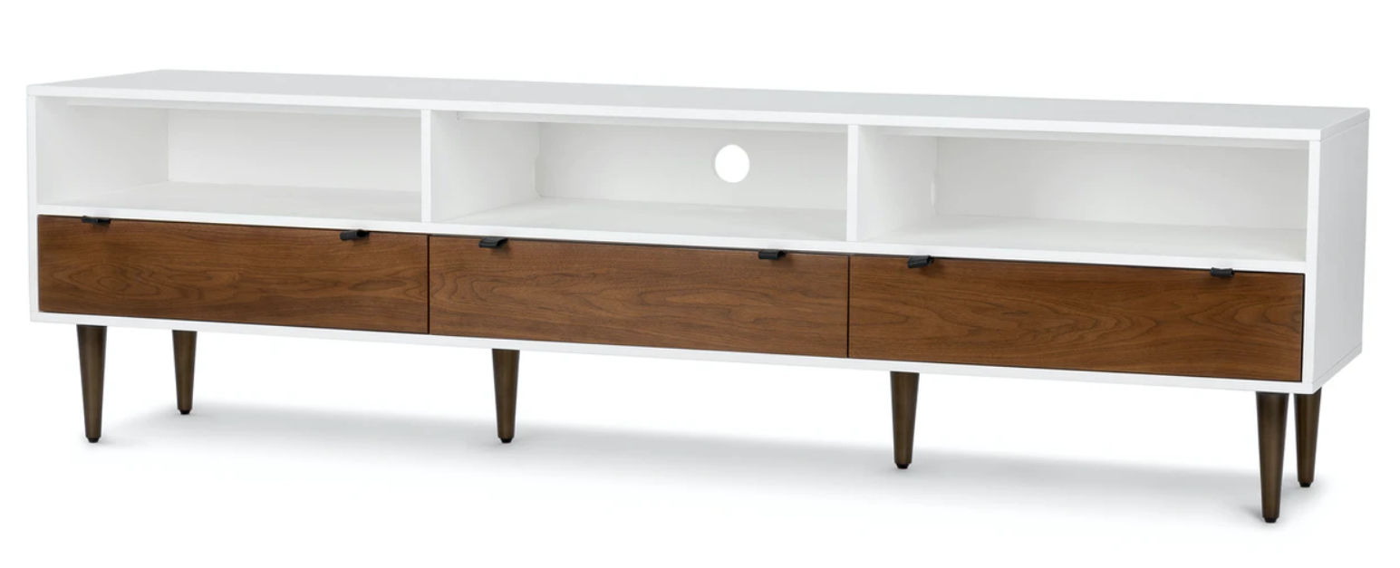 Envelo White / Walnut 80" Media Unit thumbnail 2