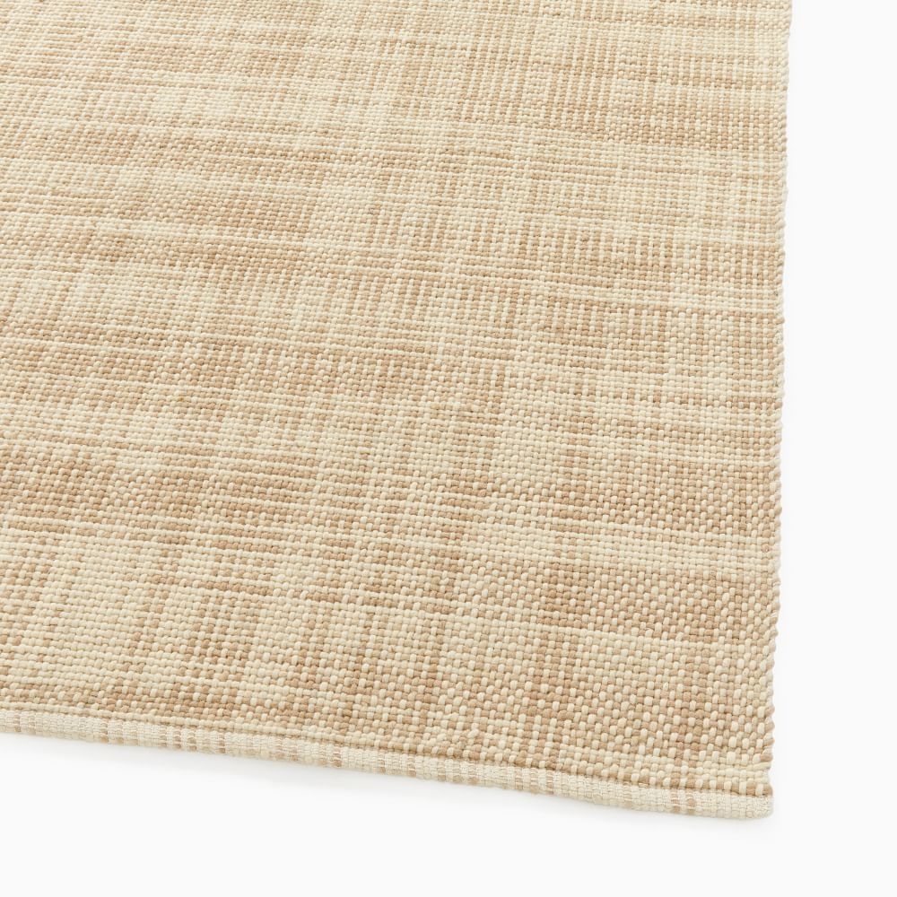 Mid Century Heathered Basketweave Wool Rug-9'x12' thumbnail 3