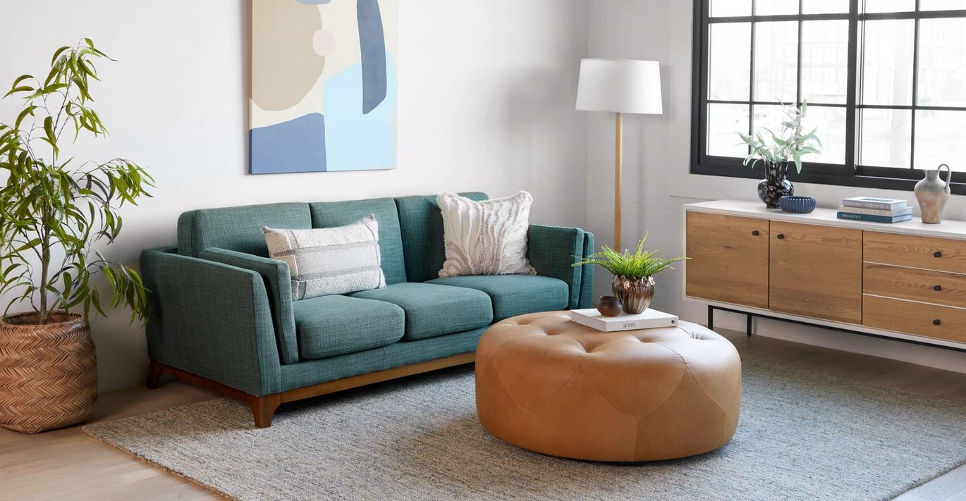 Ceni lagoon blue sofa thumbnail 2