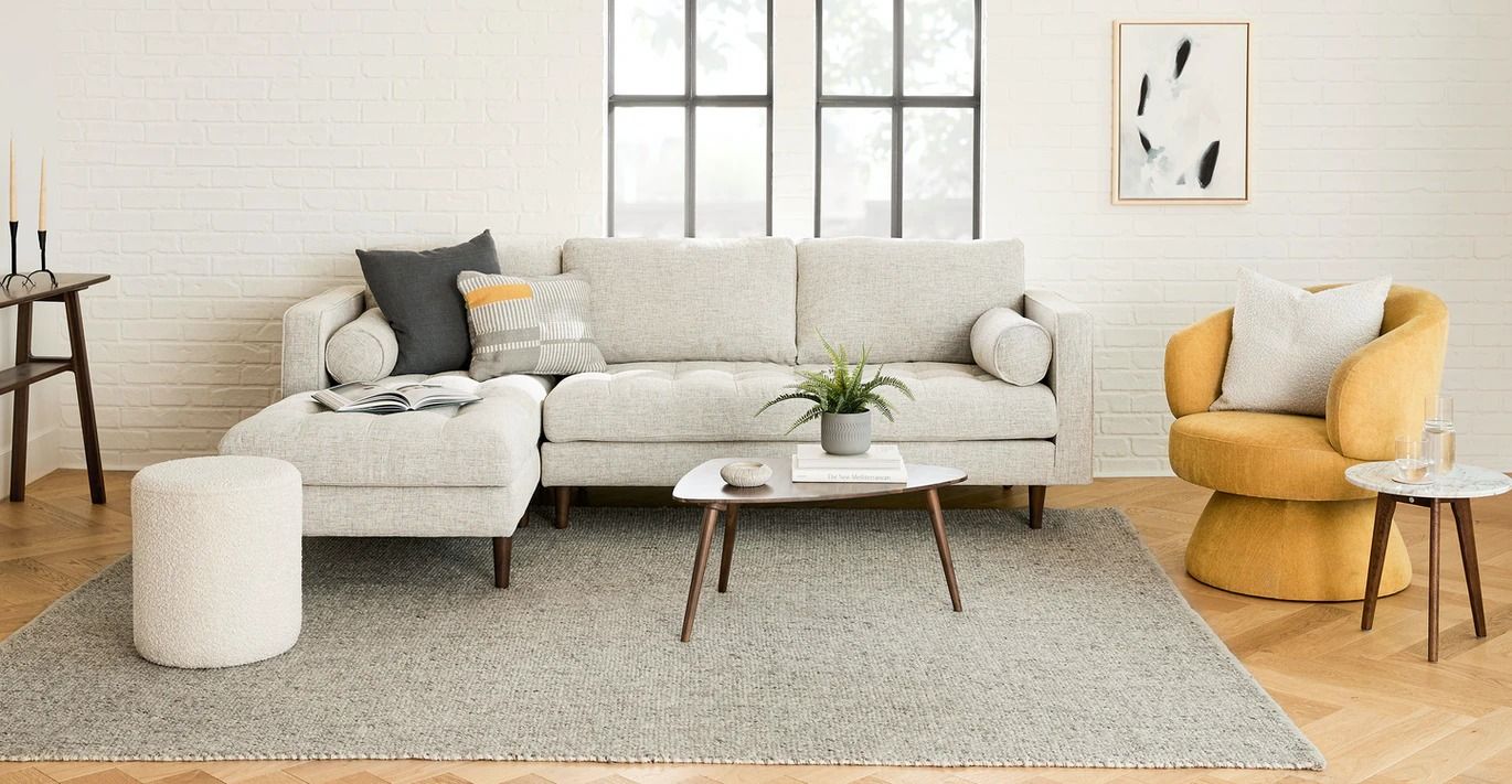 Sven Birch Ivory Left Sectional Sofa thumbnail 2