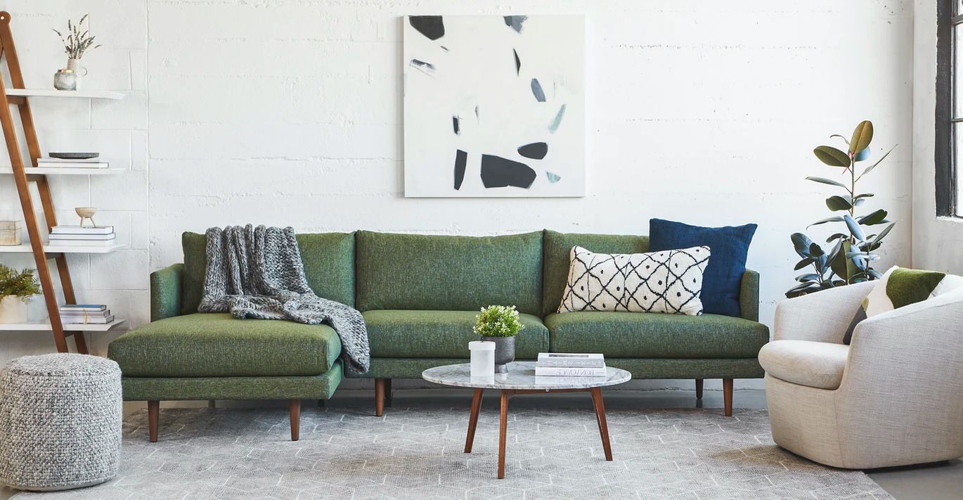 Burrard Forest Green Left Sectional thumbnail 2