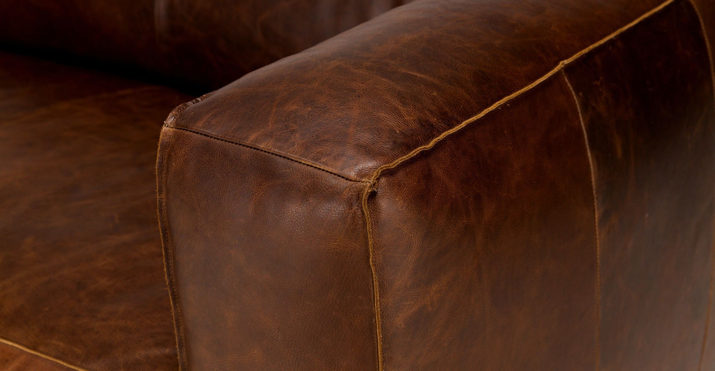 Cigar Rawhide Brown Sofa thumbnail 6