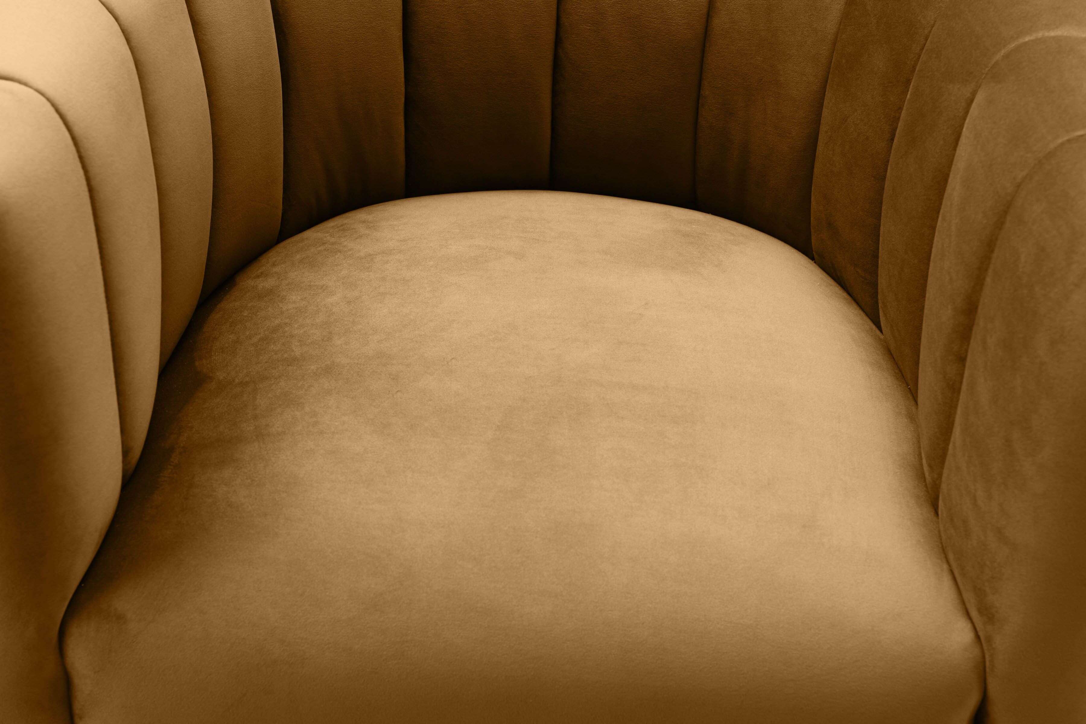 Blossom Cognac Velvet Chair thumbnail 4