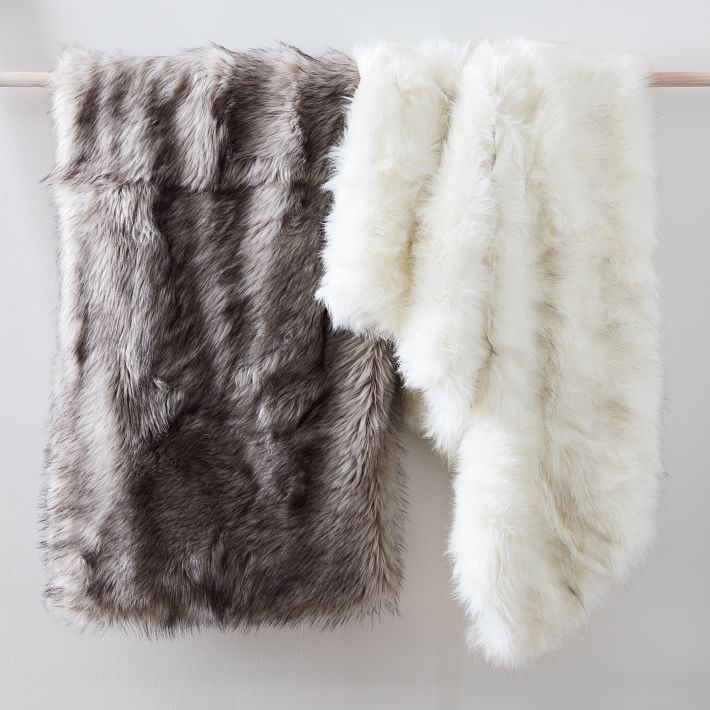 Faux Fur Brushed Tips Throw thumbnail 2