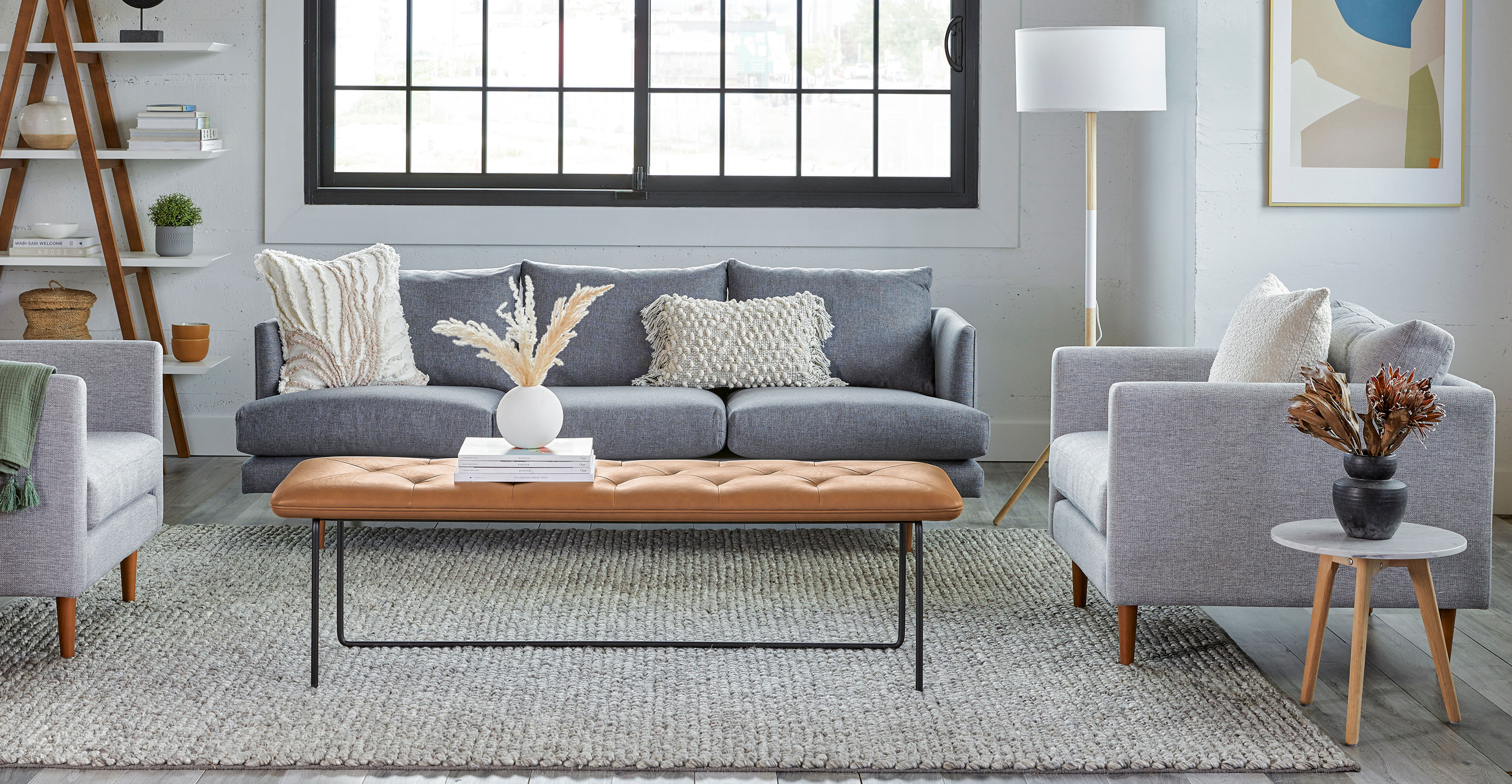 Burrard Stone Blue Sofa thumbnail 2