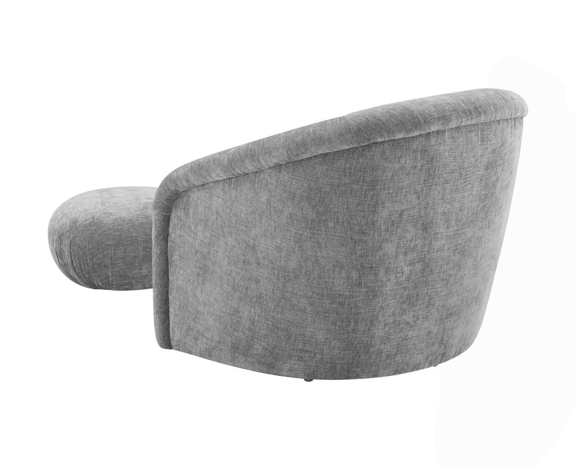 Tuscan Grey Velvet Chair Ottoman Set thumbnail 4
