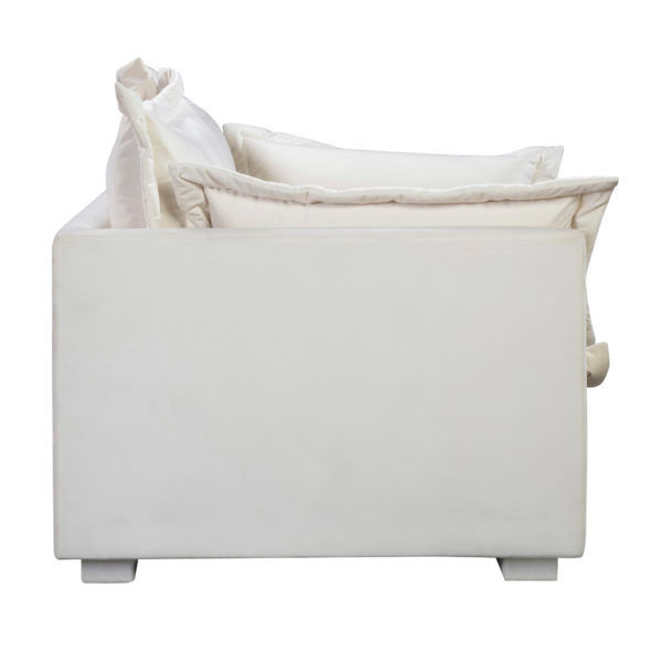 FREYA CREAM VELVET SOFA thumbnail 4