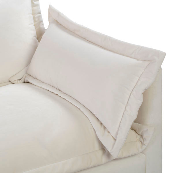 FREYA CREAM VELVET SOFA thumbnail 6