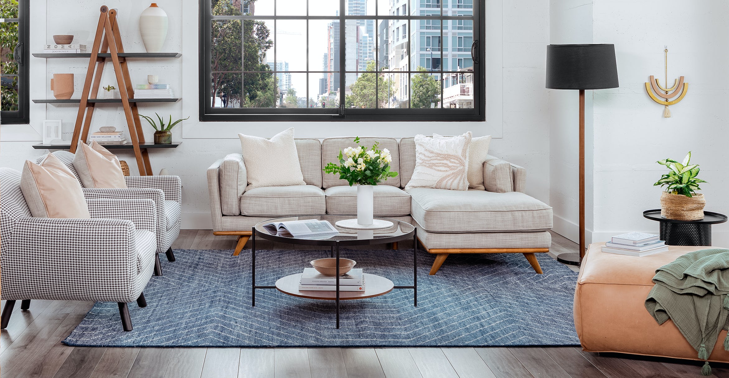 Solae Canyon Tan Ottoman thumbnail 5