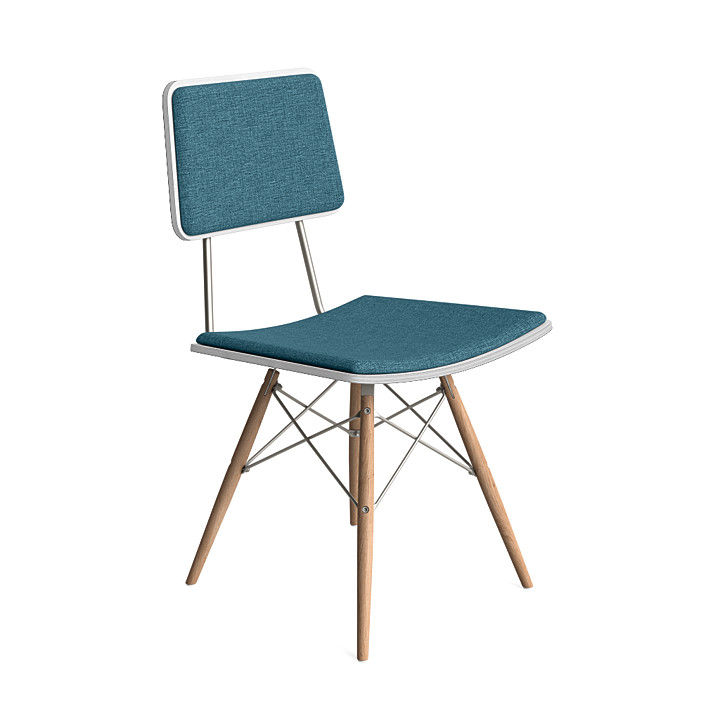 White Polk Side Chair thumbnail 3