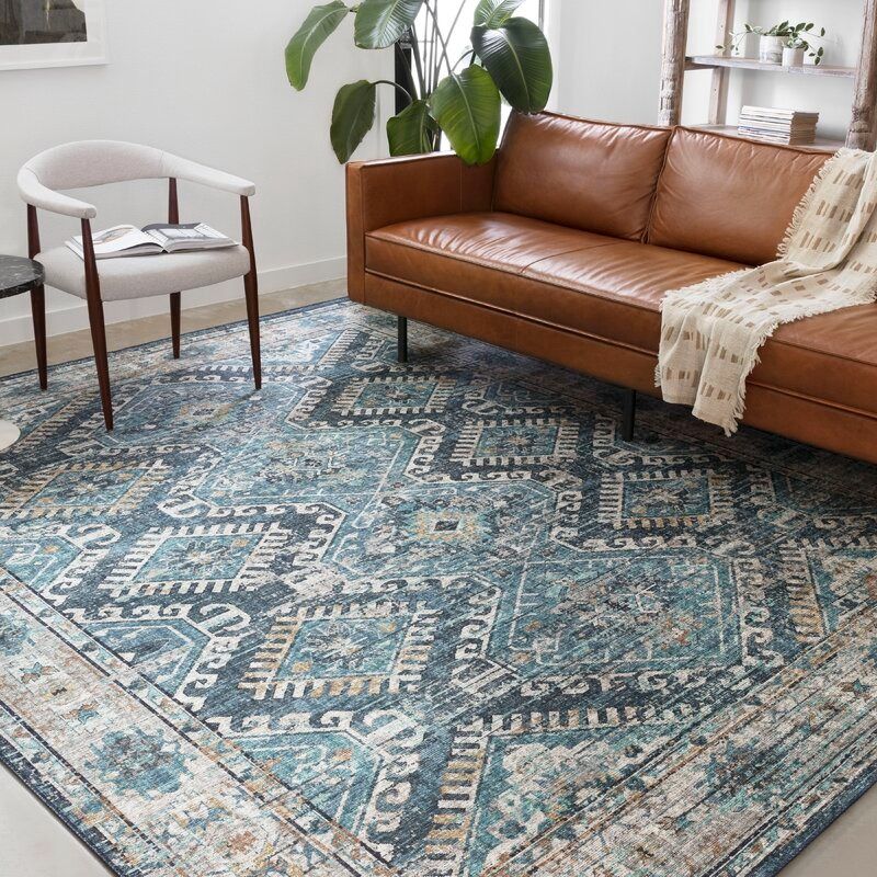 Gelo Oriental Denim Gray Area Rug-3'6''x5'6'' thumbnail 2