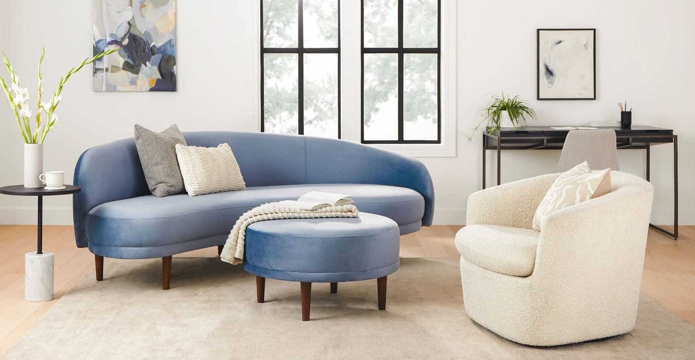 Kayra Seaside Blue Sofa thumbnail 2