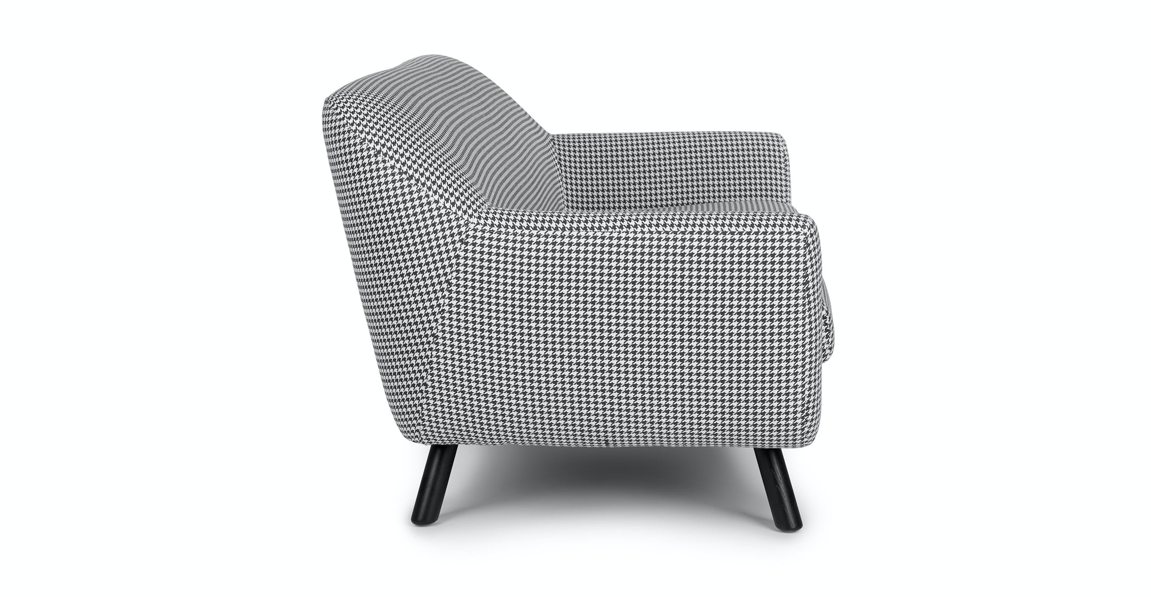 Gabriola Charcoal Ivory Houndstooth Loveseat thumbnail 3