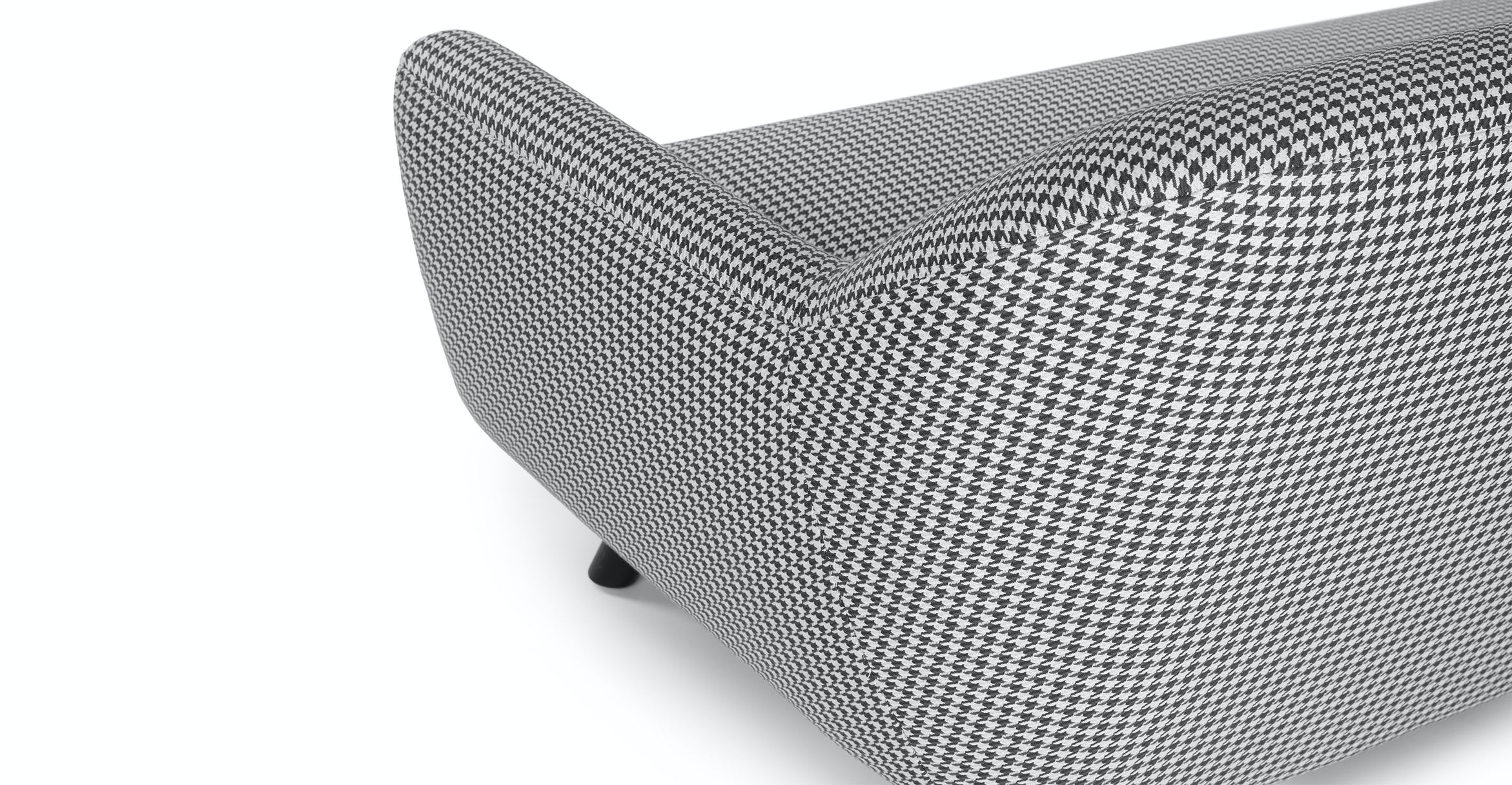 Gabriola Charcoal Ivory Houndstooth Loveseat thumbnail 4