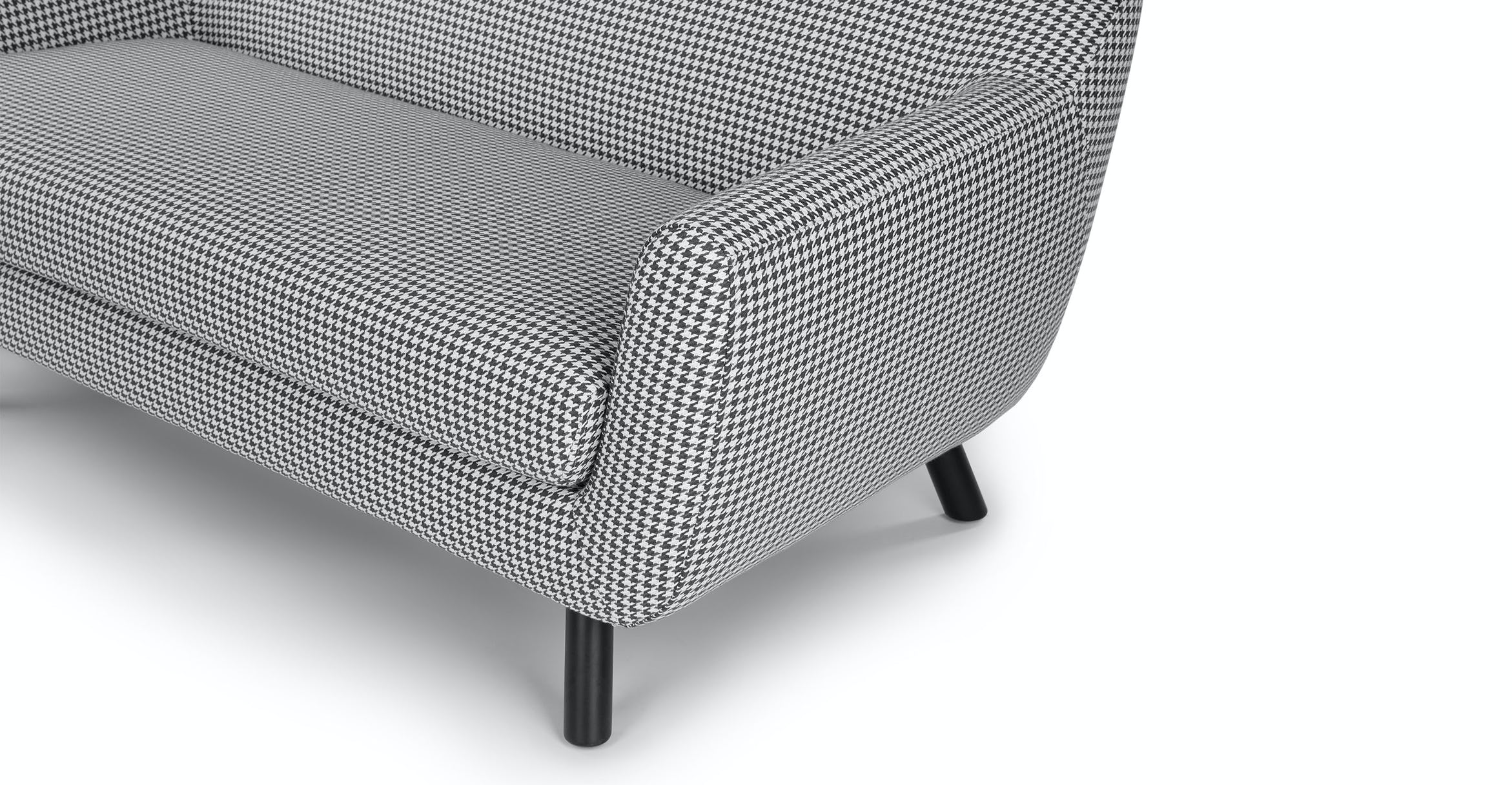 Gabriola Charcoal Ivory Houndstooth Loveseat thumbnail 7