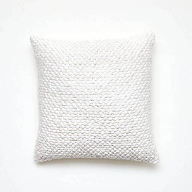 Remy White Pillow With Insert-18"x18" thumbnail 3
