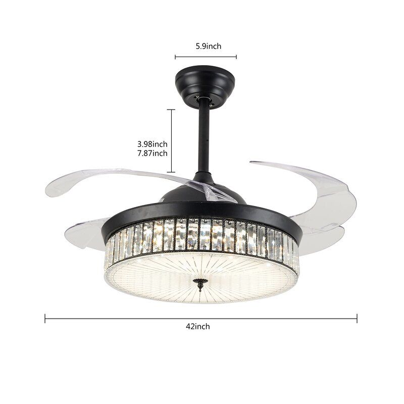 Alora Blade LED Chandelier Ceiling Fan thumbnail 4