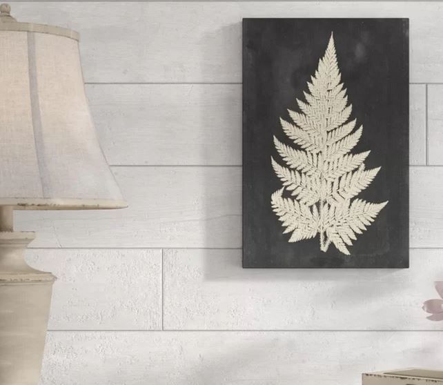 Linen Fern Graphic Art on Canvas thumbnail 2