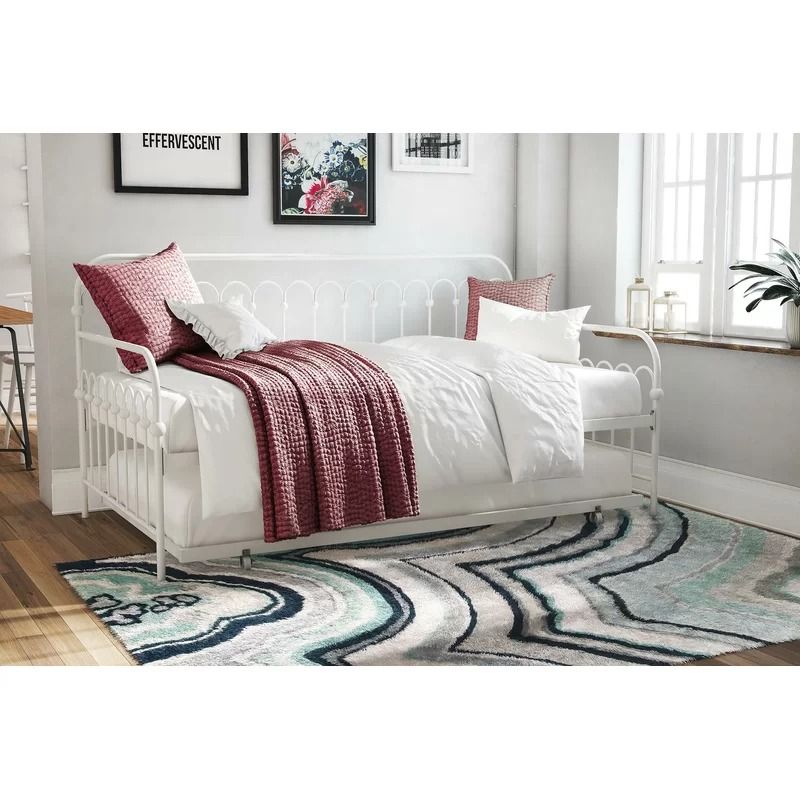 Bright Pop Twin Metal Daybed with Trundle thumbnail 2