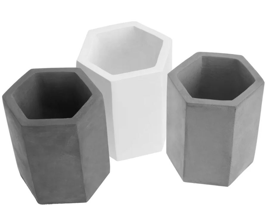 Multi Colored Concrete Desktop Stationary Holders thumbnail 3