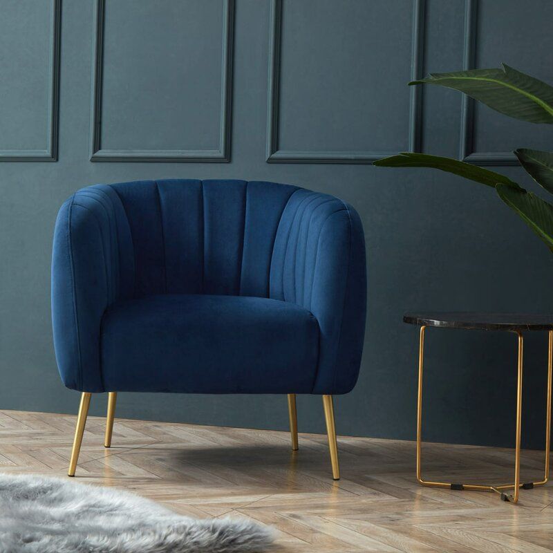 Indianola Wide Polyester Barrel Chair thumbnail 6
