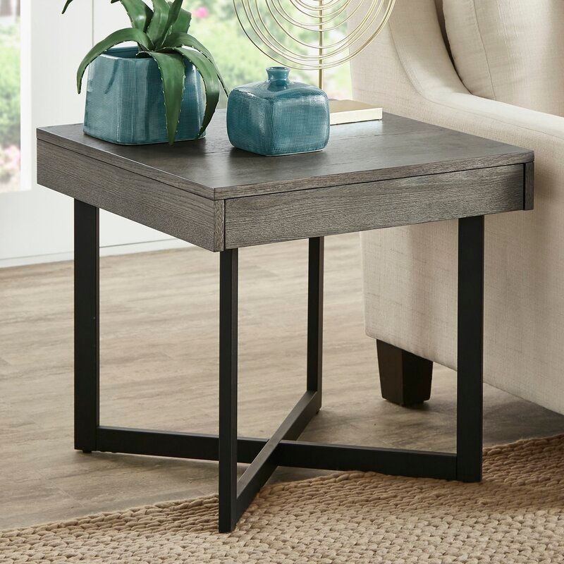 Swinton Cross Legs End Table with Storage thumbnail 2