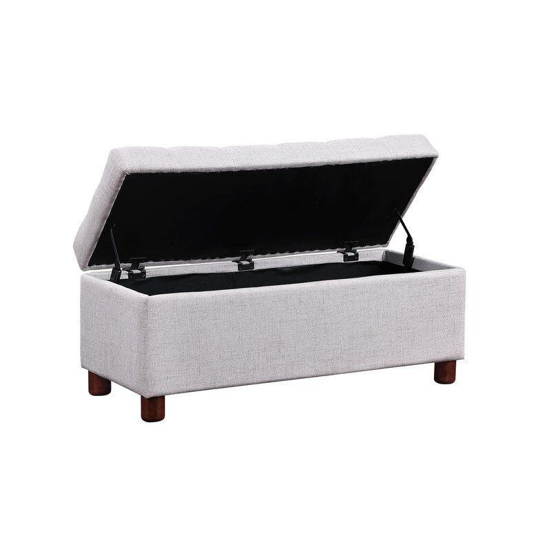 Aylina Upholstered Flip Top Storage Bench thumbnail 2