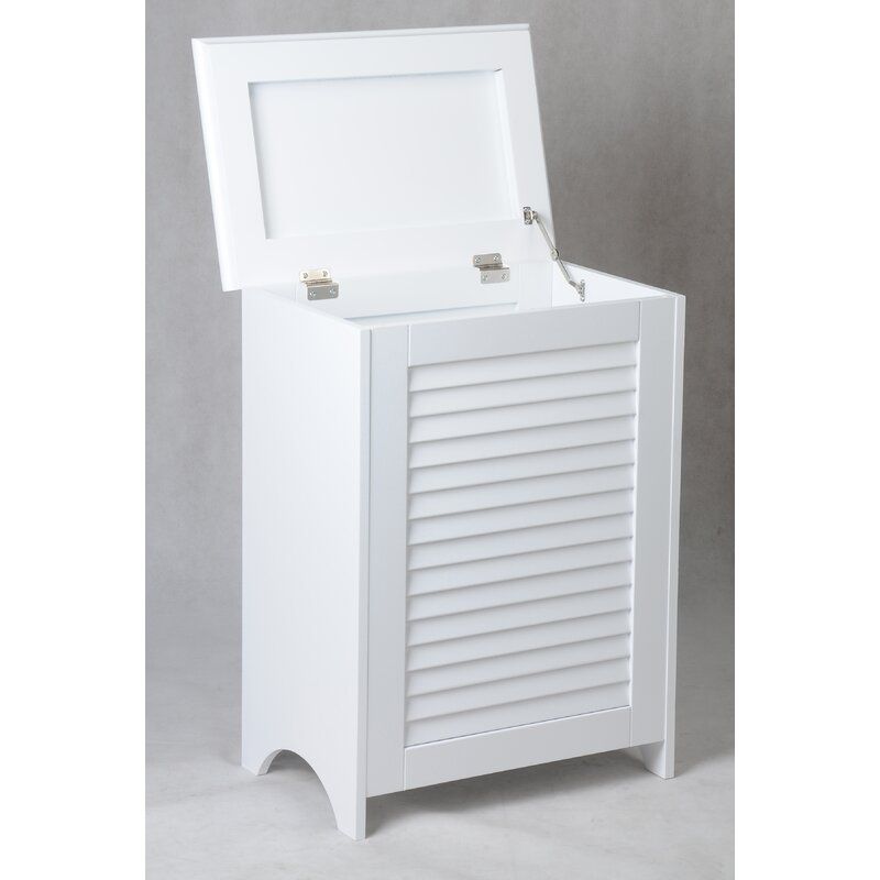 Louvered Front Cabinet Laundry Hamper thumbnail 2