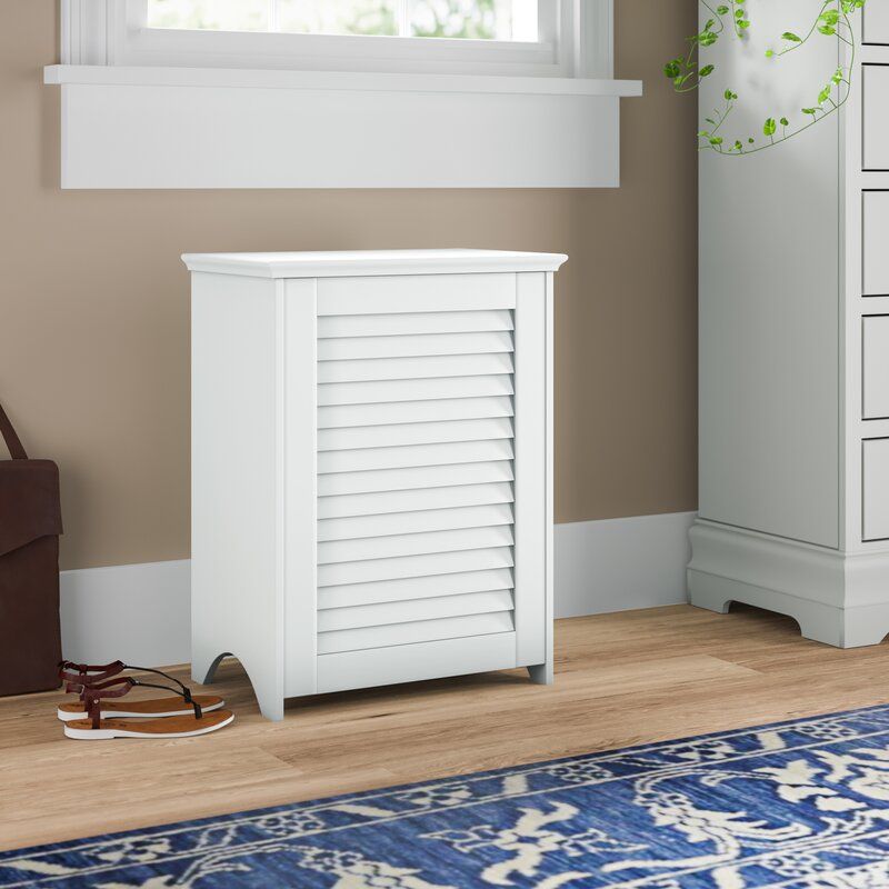 Louvered Front Cabinet Laundry Hamper thumbnail 4